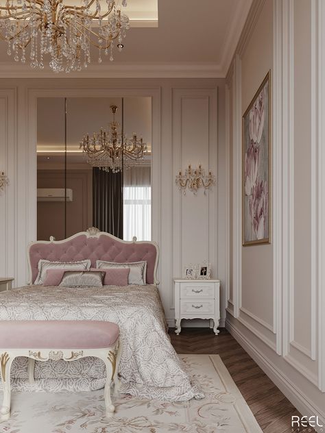 Posh Bedroom Ideas, Posh Bedroom, Classic Bedroom Design, Classy Bedroom, Bilik Tidur, Neo Classic, Classic Bedroom, Elegant Bedroom, Room Makeover Bedroom