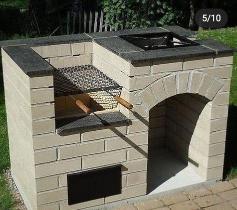 Backyard Grill Ideas, Brick Grill, Backyard Bbq Grill, Design Per Patio, Brick Bbq, Backyard Grilling, Outdoor Oven, Outdoor Pizza Oven, Backyard Kitchen