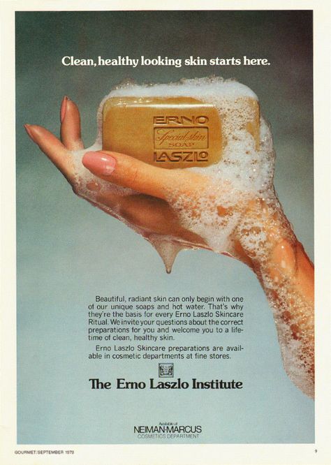 Soap Advertisement, Soap Photography, Erno Laszlo, Beauty Advertising, Iconic Beauty, Unique Soap, Creative Advertising Design, Skincare Packaging, Breakfast At Tiffany's