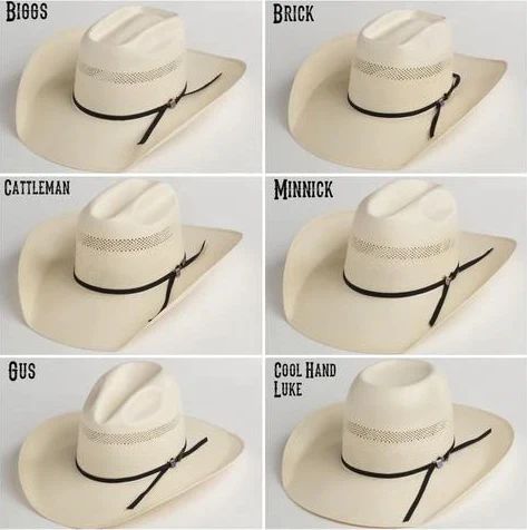 Cowboy Felt Hat Shapes, Cowboy Hat Crown Shapes, Womens Cowboy Hat Shapes, Straw Cowboy Hat Shapes, Different Cowboy Hat Shapes, Womens Felt Cowboy Hat, Cowgirl Hats Western Rodeo, Gus Cowboy Hat, Felt Cowboy Hats Shapes