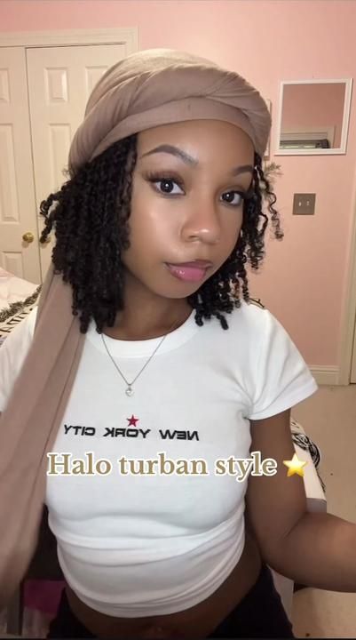 Replying to @lladyfrostyyy Easiest out of all the styles so far 😭 #mi... | halo turban | TikTok Simple Head Wraps Hair Scarfs, Turban Style Black Women With Locs, Turban Loc Styles, Turban Locs, Turban With Locs, How To Tie A Turban, Halo Headwrap, Turban Style Tutorial, Turban Hairstyle