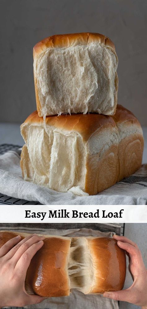 Bread Loafs, Milk Bread Recipe, Pudding Chia, Homemade Bread Recipes Easy, Make Bread, Milk Bread, Best Bread Recipe, Bread Loaf, Bread Machine Recipes