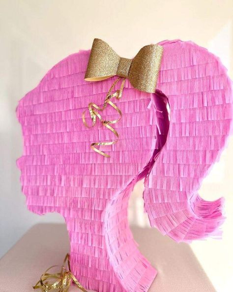 Barbie Birthday Party Pinata, Barbie's Birthday Party, Barbie Bday Decor, Barbie Birthday Pinata, Barbie Bday Theme, Pink Barbie Party Ideas, 4th Birthday Barbie Party Decor, Barbie Birthday Theme Decoration, Barbie Party 5th Birthday