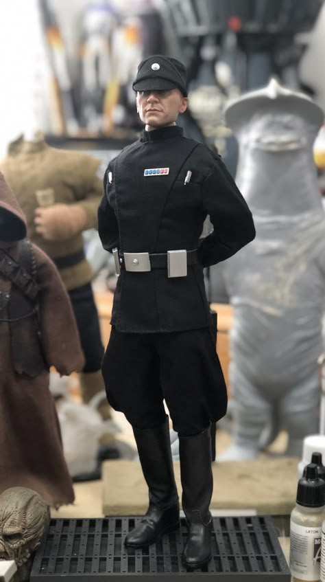 Kitbashed Imperial Officer. Imperial Officer Art, Imperial Star Wars, Imperial Officer Cosplay, Imperial Officer Star Wars, Imperial Officer Uniform Star Wars, Star Wars Republic Officer, Star Wars Imperial Officer, Mecha Pilot, Sf Fashion