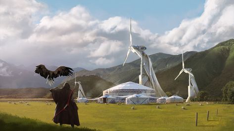 Futuristic Farm Concept Art, Solarpunk Architecture, Solarpunk Aesthetic, Space Colony, Sci Fi Environment, Space Fantasy, Fiction Idea, Location Inspiration, Planets Art