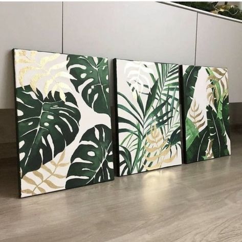 Monstera Leaf Wall Art, Modern Art Deco Wall Art, Abstract Boho Art Painting, Monstera Wall Art, Monstera Painting Acrylic, Monstera Painting, Canvas Painting Ideas For Beginners, Canvas Painting For Beginners, Painting Ideas For Beginners