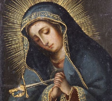 What is the Sword That Pierced Mary’s Soul? La Pieta, Panna Marie, مريم العذراء, Blessed Mary, Images Of Mary, Mama Mary, Religious Pictures, Queen Of Heaven, Art Sacre