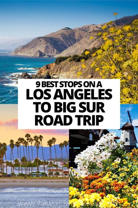 Angeles, Los Angeles, Highway 101 Road Trip, Big Sur Trip, Big Sur Road Trip, Road Trip On A Budget, West Coast Travel, Best Road Trips, California Travel Guide