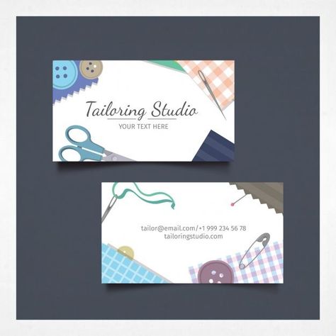 Freepik | Create great designs, faster 1365 Fashion Visiting Cards Design, Tailor Business Card Design, Tailor Visiting Cards Design, Tailor Business Card, Dora Bag, Tailoring Studio, Sewing Business Logo, Tailor Design, Elegant Business Cards Design