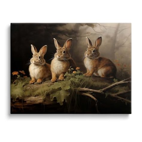 Vintage Inspired Wall Decor, Woodland Rabbit, Prints Design, Forest Wall Art, Wall Art Plaques, Lithograph Print, Stupell Industries, Vintage Wall Decor, Nature Wall