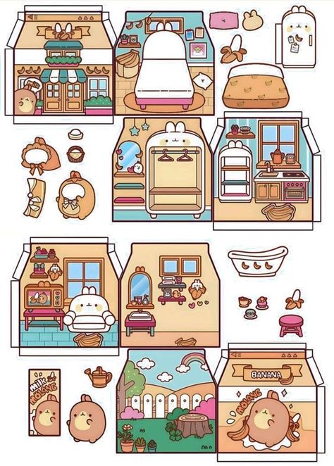 Kawaii Cat Paper Doll, House Doll Paper, Paper Doll House Printable Free, Quite Book Printable Doll, Paper Doll House Printable Templates Book, Molang Paper Doll, Paper Dolls House Printable, Paper Dolls Printable Templates Cut Outs, Doll Paper House