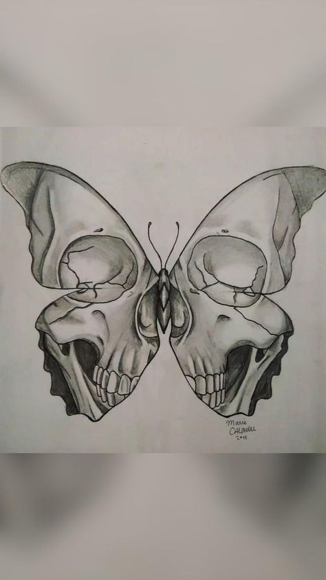 Butterfly Skull Tattoo, Skull Tattoo Ideas, Skull Butterfly Tattoo, Butterfly Wing Tattoo, Gotik Tattoo, About Butterfly, Butterfly Skull, Skull Butterfly, Art Papillon