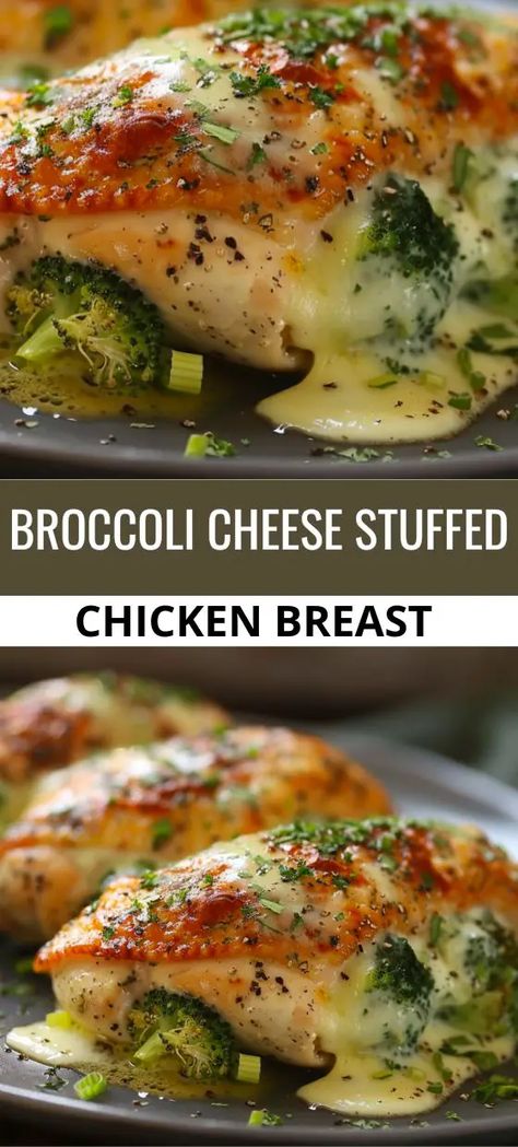 Broccoli Cheese Stuffed Chicken Breast Broccoli Cheese Stuffed Chicken Breast, Broccoli Cheese Stuffed Chicken, Dinner Broccoli, Best Broccoli, Cheese Stuffed Chicken Breast, Creamy Broccoli, Stuffed Chicken Breast, Cheese Stuffed Chicken, Broccoli Cheese