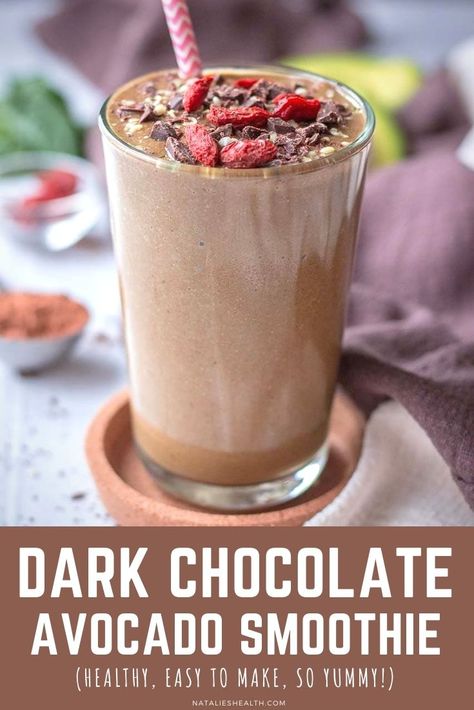 Healthy Avocado Smoothie, Chocolate Avocado Smoothie, Blender Smoothie, Fruit Smoothie Recipes Healthy, Best Smoothie, Protein Shake Smoothie, Chocolate Avocado, Smoothie Recipes Healthy Breakfast, Smoothie Drink Recipes