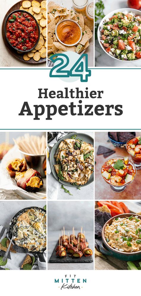 Girls Night Appetizers, Clean Appetizers, Clean Eating Appetizers, Recipes For Parties, Happy Hour Appetizers, Warm Appetizers, Healthy Apps, Healthy Finger Foods, Hot Appetizers