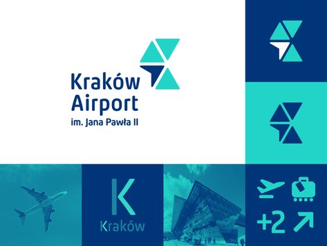 Kraków Airport ✈ / logo competition by Usarek Studio™ Airport Logo, Airlines Branding, Dynamic Logo, Gift Logo, Brand Guide, Smart City, Graphic Design Print, Krakow, Show And Tell