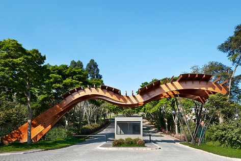 Zoo Architecture, Memorial Park Design, Entrance Signage, Building Entrance, Entrance Gates Design, Desain Lanskap, Parametric Architecture, Resort Design, Industrial Park