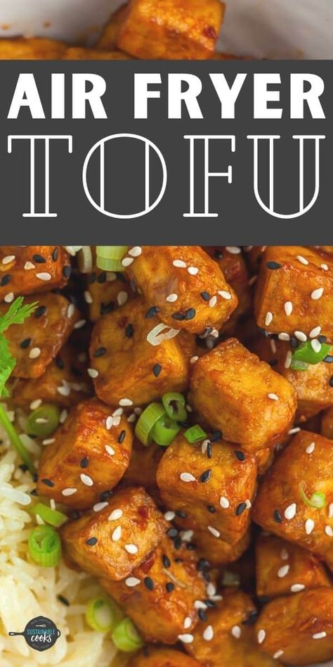 Crispy and easy Air Fryer Tofu is a speedy weeknight dinner. Packed with flavor this crispy fried tofu is the most delicious vegan or vegetarian recipe you can make in under 30 minutes. Air Fryer Tofu, Air Fryer Recipes Vegetarian, Air Fried Food, Veg Dishes, Easy Air Fryer, Food Critic, Air Fryer Dinner Recipes, Vegetarian Recipe, Fried Tofu