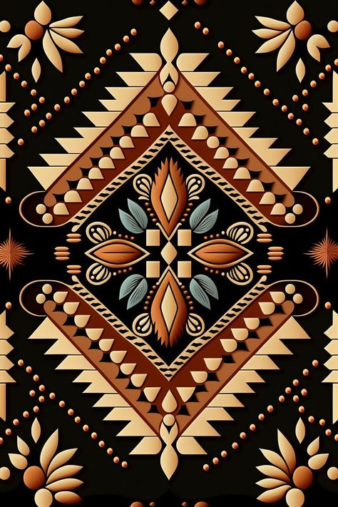 Western Pattern, Art Deco Paintings, Abstract Art Images, Motif Art Deco, Modern Graphic Art, Folk Art Flowers, Print Design Art, Textile Prints Design, Textile Pattern Design