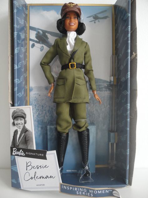 Barbie Inspiring Women, Collector Barbies, Celebrity Barbie, Bessie Coleman, Black Barbies, Barbie Collector Dolls, Disney Toddler, African American Dolls, Black Dolls