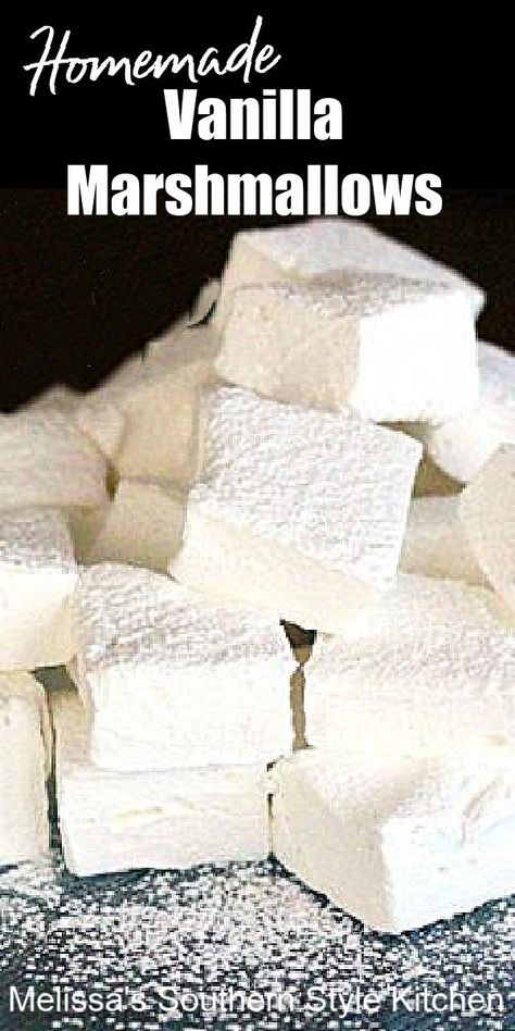 Vanilla Marshmallow Recipe, Homemade Marshmallow Recipe, Vanilla Desserts, Homemade Fudge Recipes, Flavored Marshmallows, Marshmallow Dip, How To Make Marshmallows, Vanilla Marshmallows, Marshmallow Cookies