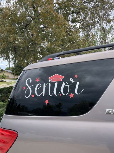 #SENIORS, please stand up! 🎓 Celebrate your #graduation with MoodClue! #Classof2024 First Day Of Senior Year Car Paint, Senior Cars 2025, Senior Back Window Ideas, Car Markers Window Ideas Senior, Senior Car Drawing Ideas, Senior Writing On Car Windows, Senior Year Car Paint Ideas 2025, Car Painting Senior Year, Senior Car Decorating Ideas 2024 Window