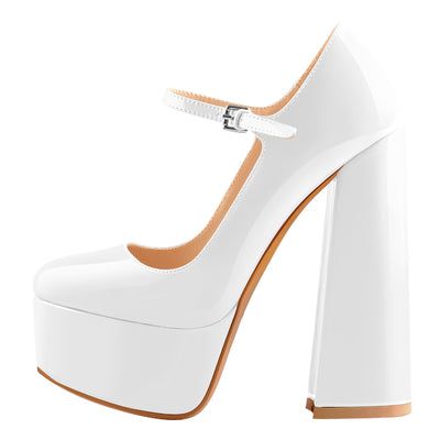 Plus Size Shoes, Summer Pumps, Mary Jane Platform Shoes, Dr Shoes, Chunky Heel Shoes, Platform Mary Janes, Pu Heels, Drag Queens, Mary Jane Pumps