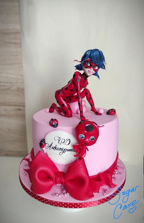 Lady Buggy And Cat Noir Cake, Miraculous Ladybug Cupcakes, Ladybug And Cat Noir Cake, Cinderella Birthday Party Cake, Miraculous Ladybug Cake, Miraculous Birthday, Bug Birthday Cakes, Miraculous Ladybug Party, Ladybug Cakes