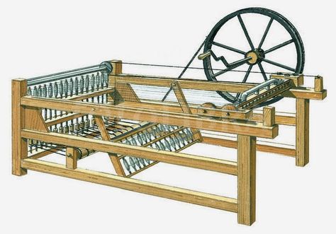 Industrial Revolution Fashion, Spinning Jenny, American History Lessons, World History Lessons, Drawing Machine, The Industrial Revolution, Cute Simple Wallpapers, History Projects, Textile Industry