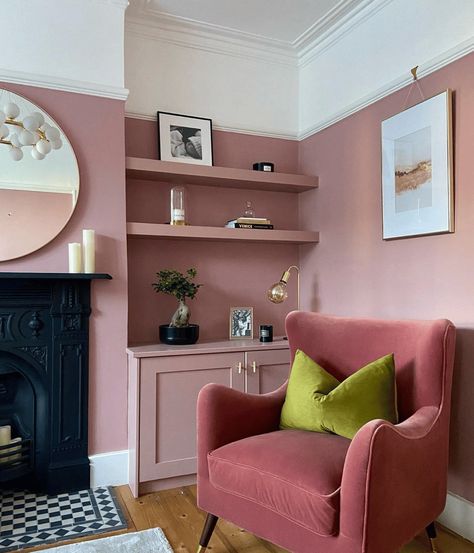 Sulking Room Pink, Living Room Drawing, Room Styles, Pink Living Room, Colourful Living Room, Room Deco, Bedroom Color Schemes, Up House, Pink Room