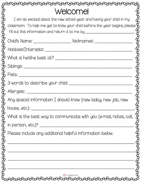 All About Me For Parents To Fill Out, All About Me Parent Info Sheet, About My Child For Teacher, Parent Survey For Teachers, Back To School Parent Questionnaire, Parent Communication Ideas For Teachers, Preschool Get To Know You Sheet, Open House Forms For Parents, Parent Contact Information Sheet