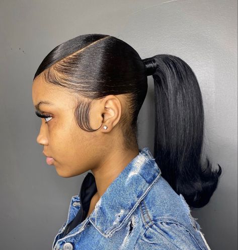 Styling Gel Ponytail Hairstyles, Gel Bolla For Black Women, Bald Braids, Packing Gel Hairstyle, Pressed Natural Hair, Stylish Ponytail, Weave Ponytail Hairstyles, Sleek Ponytail Hairstyles, Black Ponytail Hairstyles