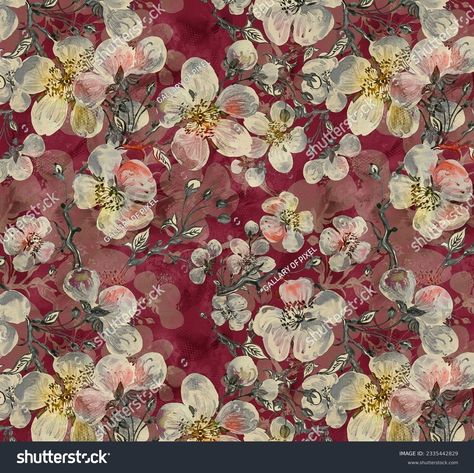 Seamless Pattern Beautiful Flowers Design Stock Illustration 2335442829 | Shutterstock Ajrakh Prints, Leaf Patterns, Beautiful Flower Designs, Textile Prints Design, Print Design Pattern, Flower Pattern Design, Textile Pattern Design, Flower Leaf, Flowers Design