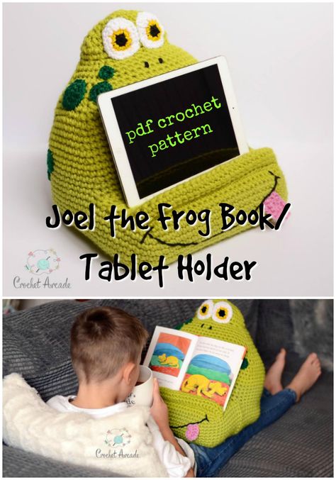 Knit & Crochet for Kids Crochet Ipad Holder, Crochet Tablet Holder, Crochet Amurigumi, Crocheted Frog, Dolly Crochet, Triangle Scarf Crochet Pattern, Crochet Characters, Top Craft, Crochet Triangle Scarf