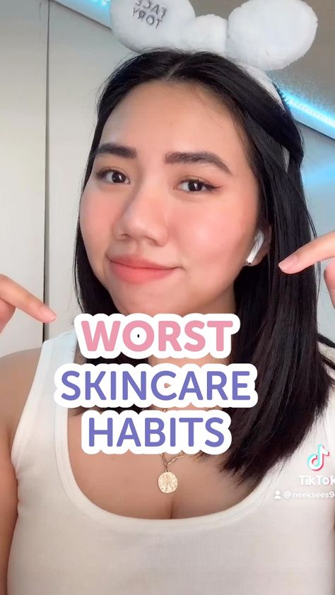 Can't seem to figure out why your skin is freaking out? These 4 must-do habits will truly change your skin for the better. They're simple to do and easy enough to remember! Skincare Hacks Beauty Secrets, Bad Skincare, Skincare Korea, Tiktok Skincare, Skincare Goals, Korean Beauty Tips, Skincare Habits, Skincare Hacks, Skincare 101