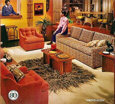 1973 - Do you eave vacuum that rug? 70s Apartment, 1960s Interior Design, 1970s Interior, 1960s Interior, Hiasan Dalaman Rumah, 70s Interior Design, Reka Bentuk Dalaman, 1970s Home Decor, Retro Rooms