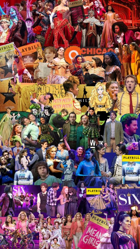 A rainbow of broadway 🎭 🌈 #broadway #musicals #Sixthemusical #hamilton #meangirld #wicked #falsettos Musical Theatre Humor, Theater Kid Problems, Musical Wallpaper, Broadway Playbills, Theatre Humor, Theatre Jokes, Hamilton Wallpaper, Musicals Funny, Broadway Costumes