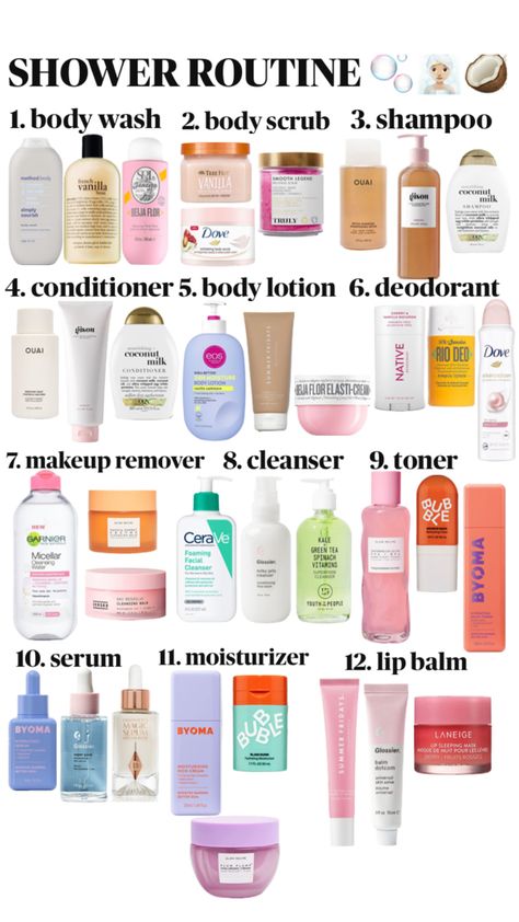 Clear Skin Routine, Shower Tips, Best Hair Care Products, Body Hygiene, Basic Skin Care Routine, Shower Skin Care, Perfect Skin Care Routine, Skin Care Routine Steps, Body Care Routine