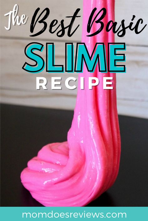 Slime Recipe Kids, Basic Slime Recipe, Cool Slime Recipes, Easy Slime Recipe, Diy Slime Recipe, Slime Party, Slime For Kids, Homemade Slime, Slime Craft