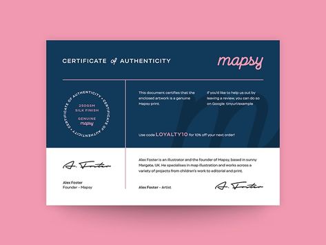 Certificate Design Inspiration, Art Certificate, Certificate Of Achievement Template, Brand Inspiration Board, Digital Certificate, Authenticity Certificate, Certificate Of Achievement, Website Design Layout, Certificate Design