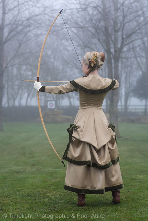 natural form archery Victorian dress by Prior Attire, for The Victorian Dressmaker vol2 Dream Inspiration, Moda Steampunk, Period Fashion, Historic Fashion, Dress Fabrics, Royalty Aesthetic, 19th Century Fashion, People Clothes, Natural Form