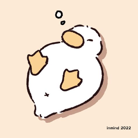 Cute Wild Animals Drawing, Chibi Drawings Animals, Duck Icon Cute, Duck Cute Aesthetic, Kawaii Duck Wallpaper, Drawing Ideas Duck, Cute Birds Drawing, Cute Duck Pfp, Chibi Duck