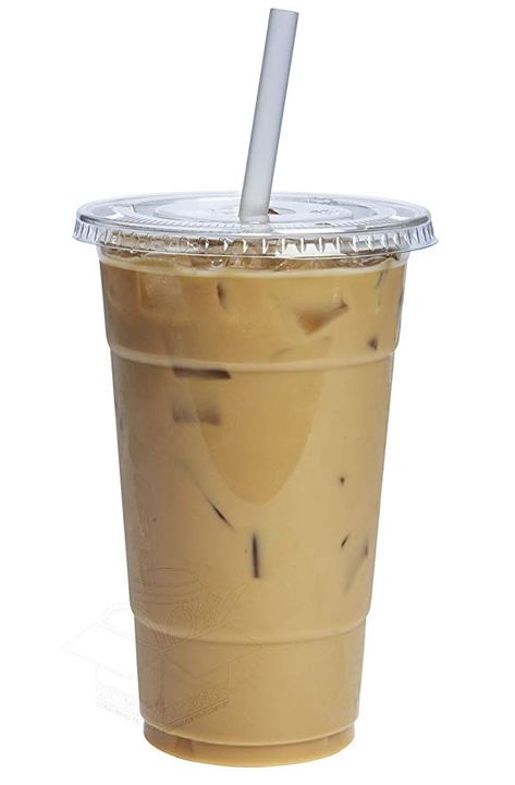 Amazon.com: [100 Sets - 24 oz.] Plastic Cups With Flat Lids: Gateway Bubble Boba, Clear Plastic Cups, Disposable Coffee Cups, Coffee Cup Cozy, Clear Cups, Smoothie Cup, Frozen Cocktails, Cup Cozy, Iced Coffee Cup