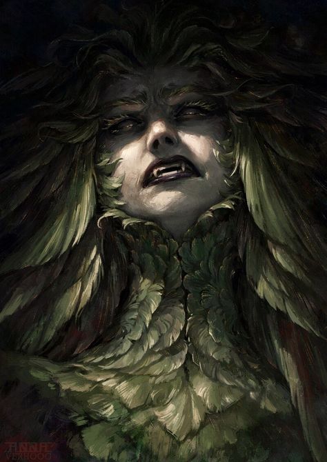 ArtStation - Unhinged, Anna Verhoog Harpy Concept Art, Harpies Art, Harpy Reference, Fae Monster, Harpy Aesthetic, Fey Dragon, Unseelie King, Harpy Art, Potential Aesthetic