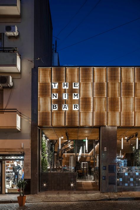 The Nim Bar on Behance Stone Floor Texture, Restaurant Facade, Coffee Shop Concept, Shop Facade, Private Lounge, Architecture Elevation, Architecture Panel, Luxury Bar, Concept Ideas