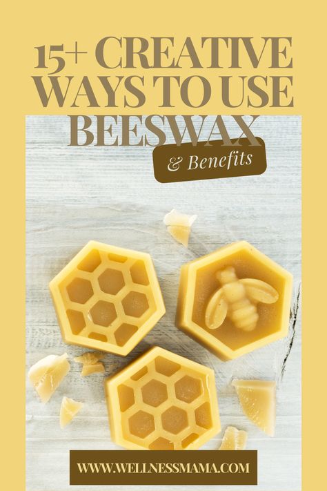 As a beekeeper, I’ve learned firsthand how amazing beeswax can be. You’ll find this natural substance in many of my DIY recipes for everything from soap to lotion bars. Beeswax uses don’t stop at DIY skincare recipes though! Beeswax Gifts Diy, Beeswax Chapstick Diy, Beeswax Lotion Bars Recipe, Beeswax Diy Ideas, Bees Wax Soap, Beeswax Gifts, Beeswax Soap Recipe, Beeswax Benefits, Beeswax Uses