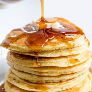 Fluffy Gluten Free Pancakes, Homemade Pancake Recipe, Perfect Pancakes, Gluten Free Pancakes, Homemade Pancakes, Buttermilk Pancakes, Pancake Mix, Breakfast Pancakes, Trim Healthy