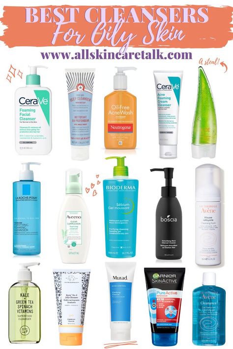 If you have oily skin like me, then you know that finding good cleansers that work for oily skin is a struggle, they either don't work or strip the skin. This list has the best cleansers for oily… Good Cleansers, Oil Cleanser For Oily Skin, Cleanser Oily Skin, Cleansers For Oily Skin, Best Cleansers, Oily Skin Routine, Cetaphil Cleanser, Cerave Cleanser, Oily Skin Face