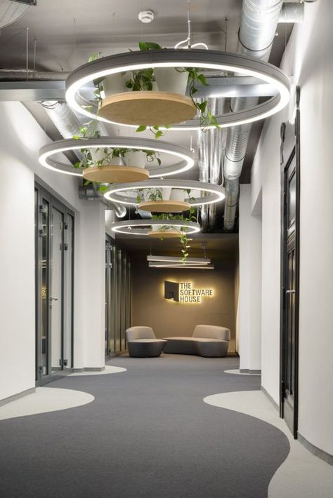 Office Ceiling, Industrial Office Design, Office Tour, Office Interior Design Modern, Software House, Modern Office Interiors, Corporate Office Design, Office Space Design, Modern Office Design