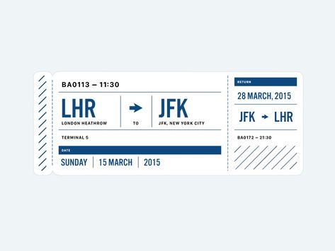 Heathrow to JFK Plane Ticket Ticket Drawing, March Bullet Journal, London Vacation, Plane Ticket, Ticket Design, Ticket Template, 카드 디자인, Air Tickets, Motion Graphics Design